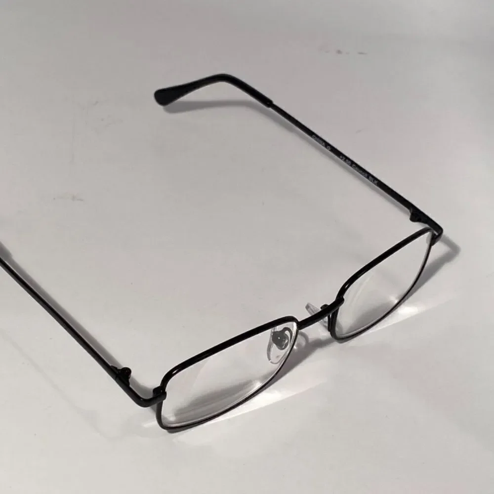 Reading Glasses 2.50 Rectangular Black Metal Readers